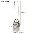 thumbnail image 3 of IAUYY Small Crossbody Bags for Women 15*21*8cm Leather Purses for Women Removable Strap with 3 Zipper Pocket Applicable to Birthday Gifts for Women,Featuring Gold Accents, 3 of 7