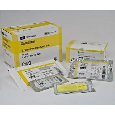 Xeroform Petrolatum Impregnated Dressing  4 X 4 Inch Gauze Bismuth Tribromophenate / Petrolatum Sterile EA/1