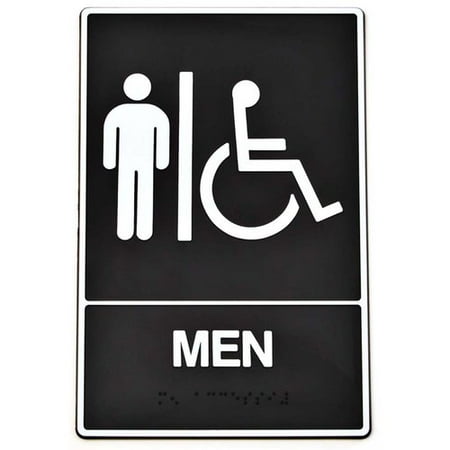 UPC 029069200053 product image for Hy-Ko Braille Men Handicap Access Sign (Set of 3) | upcitemdb.com