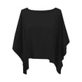 thumbnail image 5 of AWZXDE Lightweight Chiffon Summer Beach Wrap Soft Flowy Shawl Breathable Sun Scarf Versatile Evening Stole Dressy Cover Up Shawl for Women Black,S, 5 of 5
