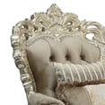 thumbnail image 2 of Benjara Esen 47 Inch Chair, Scalloped Floral Carvings, Scrolled Legs, Resin, Gold, 2 of 5