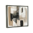 thumbnail image 4 of Stupell Industries Tan & Black Collage Abstract Painting Gray Floater Framed Canvas Art Print Wall Art, 21 x 17, 4 of 10