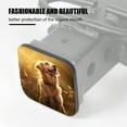 thumbnail image 3 of Hitch Cover Fits For 2-Inch Hitch,Happy Golden Retriever Dog Sitting In The Sunrubber Trailer Hitch Cover Tube Plug Insert,Car Exterior Accessories, Receiver Tube Hitch Plug, 3 of 6