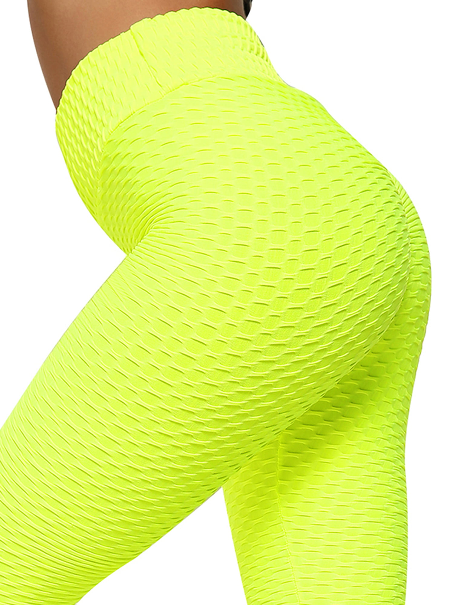 Womens Booty Yoga Pantshigh Waisted Ruched Butt Lift Textured Scrunch Tummy Control Slimming