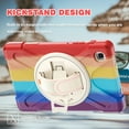 thumbnail image 5 of Allytech Case for Samsung Galaxy Tab A7 Lite 8.7" 2021, SM-T220/SM-T225/T225N-T225C Cover for Kids Toddlers Children, Rugged Shockproof Kickstand Case with Hand Strp/Shoulder Strap, Rainbow, 5 of 10