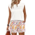 thumbnail image 5 of Two Piece Sets for Women Trendy Short Sets Beach Vacation Clothes Airport Travel Cruise Summer Outfits Multicolor XL, 5 of 6