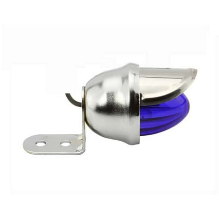 Cruiser Bike Lights - Mini Bee Light Chrome/Blue. Bike light, bicycle light, lowrider , beach cruiser, chopper, limo, stretch bike, bmx, track, fixie