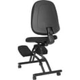 Ergonomic Kneeling Posture Office Chair with Back, Black