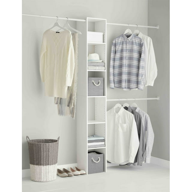 Mainstays Adjustable Closet Organizer, White