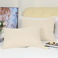 thumbnail image 2 of Cream Pillowcases Soft Microfiber Pillow Case Cover with Zipper King, 2 Pack, 2 of 8