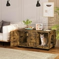 thumbnail image 2 of MIDODO Cat Litter Box Enclosure, Hidden Litter Box Furniture with Scratching Pad Cat Washroom Cat House Table for Living Room, 2 of 8