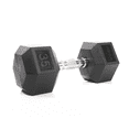 thumbnail image 1 of Mega Fitness Haltère Hexagonal en Caoutchouc 35 lb Poignée Moletée Simple Gym à Domicile, 1 of 5