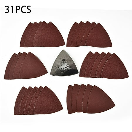 

BAMILL 31PCS Oscillating Sanding Paper Pad 60 80 120 Grit For Fein Multimaster