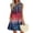 Red, variant on Women's Lightweight Sundress, Sleeveless Round Neck Summer Casual Dress with Patriotic Design, Perfect for Outdoor Celebrations,Black L