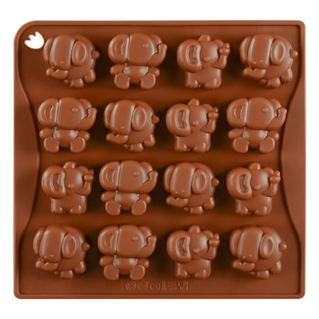 

Sorrowso 16 Holes Silicone Cake Molds Elephant Shape Silicone Mould Fondant Chocolate Moulds Baking Gadgets for Soap Craft Decors