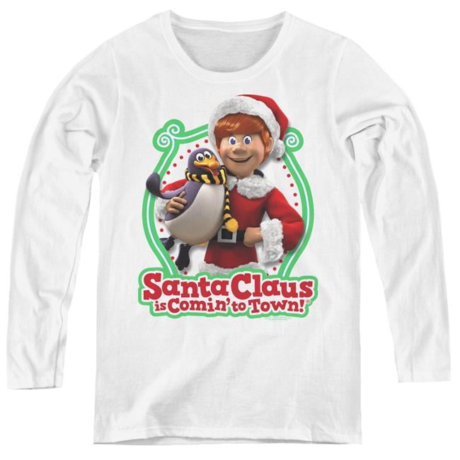 Trevco Sportswear DRM130-WL-2 Womens Santa Claus is Comin to Town 