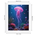 thumbnail image 2 of Paint by Numbers Kit for Adults, Pink Jellyfish Ocean Underwater Scene Paint by Numbers, Easy Paint by Numbers Kit for Adults Beginner, DIY Adult Paint by Number Kits on Canvas, 12x16in Home Decor, 2 of 7