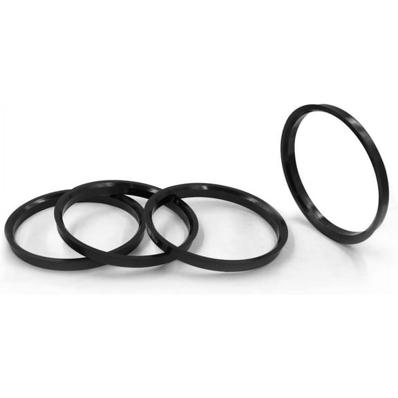 Wheel Accessories Parts Set of 4 Hub Centric Ring 106.10mm OD to 78.10mm Hub ID, Black Polycarbonate (Wheel Hub Ring, 4 Pack, 106.10 mm OD to 78.10 mm ID Wheel Centerbore, Polycarbonate)
