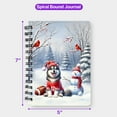 thumbnail image 5 of Hello Winter Alaskan Malamute Football Snowman Welcome Snowy Morning Spiral Bound Journal Alaska Mal Dog Lovers Gifts 5x7in Spiral Notebook - 01012, 5 of 5