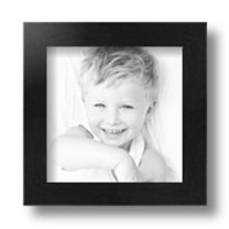 ArtToFrames 6x6" Black Picture Frame, Black Wood Poster Frame, with Regular Glass and 2 (FBPL-5141)