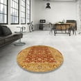 thumbnail image 4 of Ahgly Company Machine Washable Indoor Square Industrial Modern Lava Red Area Rugs, 3' Square, 4 of 7