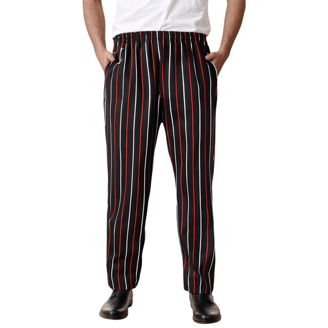Zszcpp Jogging Pants For Men Suitable Kitchen Work Loose Fit Stripe Print Long Brief Trousers Casual Trouser