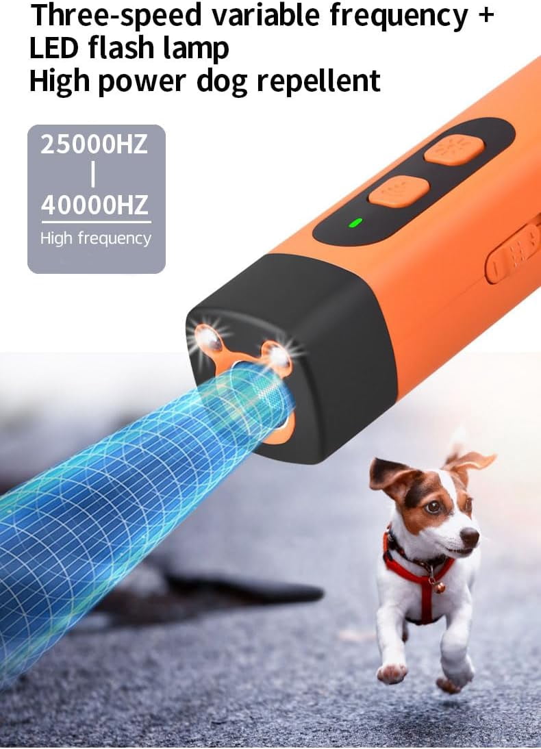 Bark Button for Dog, Dog Bark Deterrent Devices, Stop Barking Instantly, Gently & Safely 50 FT Range Indoors Outdoors, Rechargeable, Portable for Small Medium & Big Dogs (Orange 1PCS)