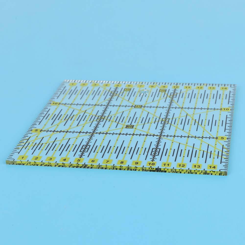 Tebru DIY Acrylic Sewing Rulers Measure Quilting Tool Square Ruler