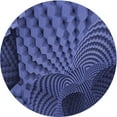 thumbnail image 1 of Ahgly Company Tapis d'Intérieur Lavable en Machine Rond Transitionnel Lapis Bleu, 5 Pieds Rond, 1 of 7