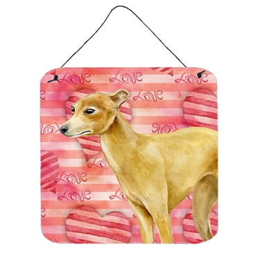 Carolines Treasures BB9785DS66 Italian Greyhound Love Wall or Door Hanging Prints Red 6HX6W multicolor
