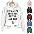 thumbnail image 4 of Baqcunre Womens Hoodies Women's Printed Casual Sweatshirt Winter Sweatshirt Top Christmas Red Casual Printed Sweatshirt Women Sweatshirt Womens Fall Tops Pink XL, 4 of 4