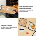 thumbnail image 4 of Rabbits Florals Carrots Leaves Apron Set with Oven Mitts Pot Holders Set of 5 Kitchen Stuff Accessories, 4 of 6