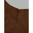 thumbnail image 6 of Brown Square Neck Spaghetti Strap A-Line Maxi Dress For Evening Party Wedding Spring Summer, 6 of 8