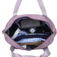 thumbnail image 5 of Foldable Travel Bag for Hand Luggage, Wet and Dry Separation Sports Duffle, Weekend Trips and Beach Days Carry On, Airplane Cabin Approved, Purple Foldable Gym Bag with Separate Compartments, 5 of 9