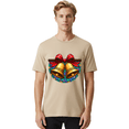 thumbnail image 2 of Christmas-Bells-Stained-Glass Mens Graphic Tee, 100% Cotton, Casual Summer Wear, 2 of 2