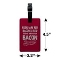 thumbnail image 5 of Poems are Hard Bacon Rectangle Leather Luggage Card Suitcase Carry-On ID Tag, 5 of 7