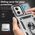 thumbnail image 4 of Allytech Rotatable Kickstand Case for Motorola Moto G Stylus 5G (2023) - Military Grade Drop Protection - Slide Camera Cover - Heat Dissipation - Anti-Scratch Case Support Magnetic Car Mount, Silver, 4 of 8