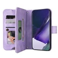 thumbnail image 3 of Dteck Crossbody Wallet Case for Samsung Galaxy Note20, Premium PU Leather Handbag Zipper Pocket with Wrist Strap Lanyard Folio Flip Case for Galaxy Note20,Purple, 3 of 8
