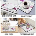 thumbnail image 4 of Super Absorbent & Reversible Coffee Drying Mat (19.5x12) Non-Slip Heat Resistant Diatom Mud Mat for Kitchen Counter, Collapsible for Effortless Handling, 4 of 7