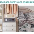 thumbnail image 2 of shiyou-2 Pack Bed Sheet Organizer, Bed Sheet Storage Box with Window, Handle and Label, Foldable Bedding Organizer, for Bedding, Blankets, Thin Clothes (Beige), 2 of 4