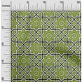 thumbnail image 1 of oneOone Polyester Lycra Lime Green Fabric Geometric & Floral Block Sewing Material Print Fabric By The Yard 56 Inch Wide, 1 of 4