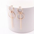 thumbnail image 1 of Fashion Simple Punk Earrings Gold Silver Color Tassel Long Section Size Circle Pendant For Ladies Gifts, 1 of 5