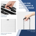 thumbnail image 4 of YYAo Luggage, Lightweight Suitcase, 20 Inch Carry-on Luggage PC Hardside Suitcase TSA Lock with Front Pocket and USB Port-White, 4 of 9
