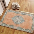 thumbnail image 6 of Orange Rug, Floral Pattern Rug, Medallion Rug, Antique Style Rug, Turkish Rug, Runner Rug, Stair Rug, Machine Washable Rug, Home Decor, 2.6'x4' - 80x120 cm, 6 of 8