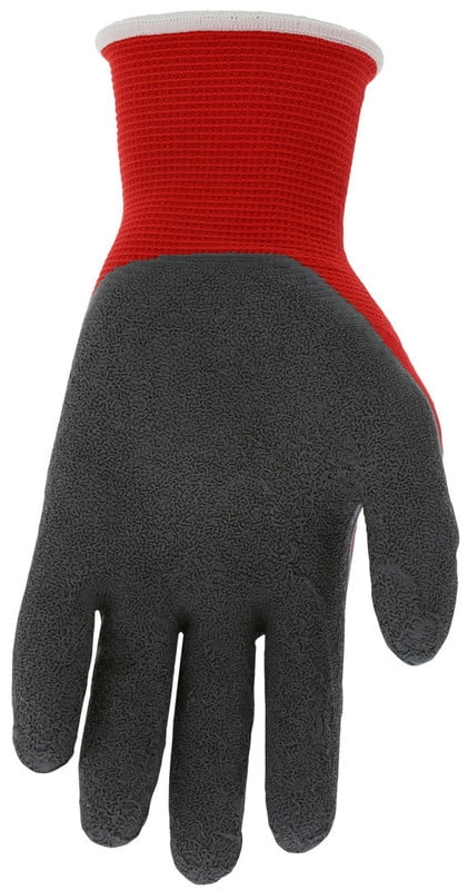 Ninja Flex N9680L 15-gauge Nylon Rubber-Latex Coated Gloves, Large, Gray/Red, 12PK