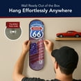 thumbnail image 6 of American Art Decor Officially Licensed Historic Route 66 Vintage Metal Thermometer Sign with Embossed Edge - Indoor/Outdoor Patriotic Americana Wall Decor for Garage, Man Cave, Patio, Bar, Game Room, 6 of 8