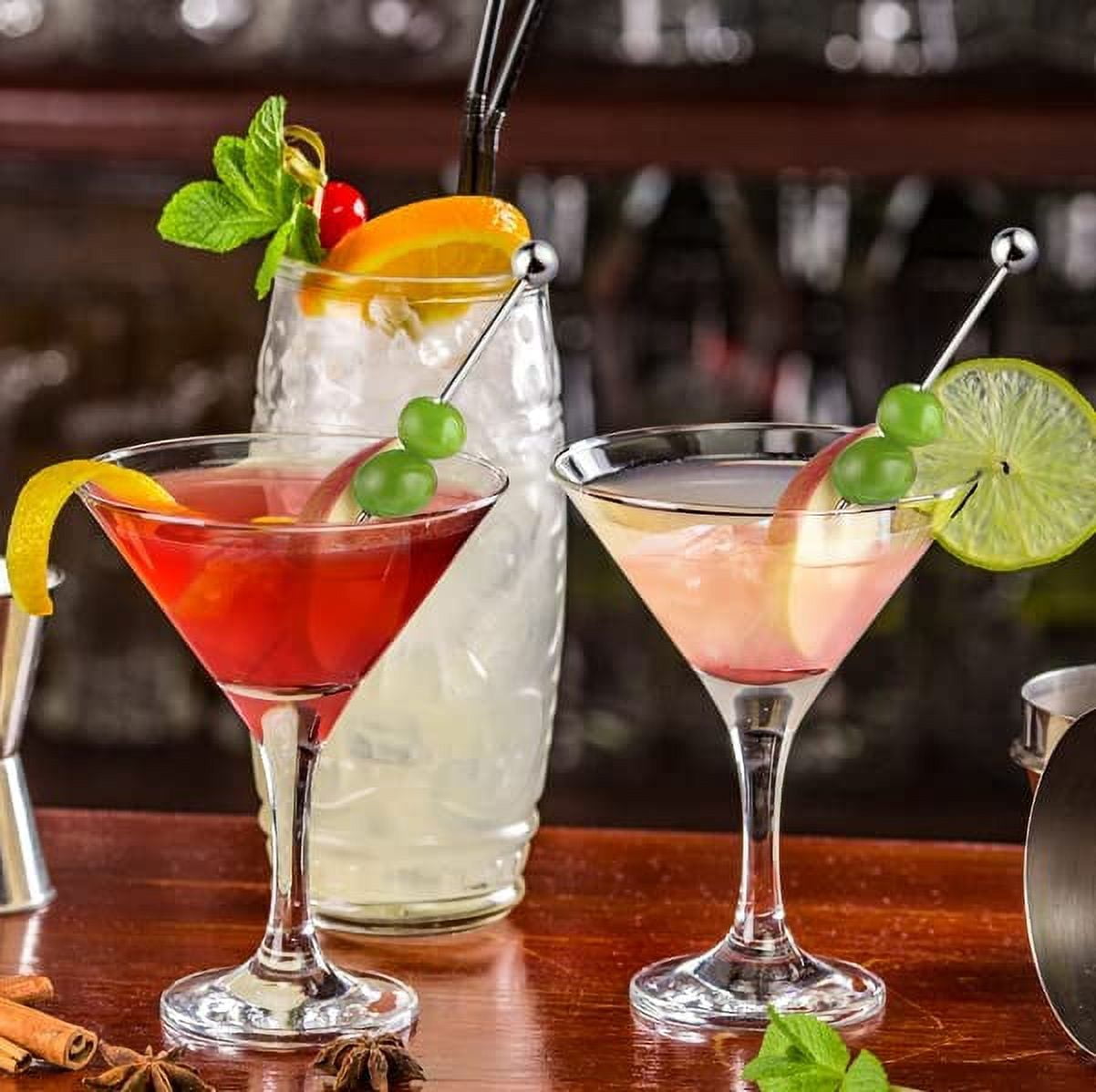 Lot De 16 Pics à Cocktail En Acier Inoxydable Doré – Longueur 10,9 Cm – Réutilisables, Pour Olives, Fruits, Apéritifs - 7