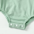 thumbnail image 6 of NZRVAWS 3 Months Baby Girls Long Sleeve Romper Solid Color 6 Months Girls Round Neck Bodysuit Newborn Girls One-piece Romper Green, 6 of 7