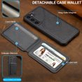thumbnail image 6 of Allytechgroup Case for Samsung Galaxy S20 FE, 2 In 1 Wallet Stand Case with Detachable Card Holder Support Wireless Charging Shockproof Magnetic Back Cover for Samsung Galaxy S20 FE, Black, 6 of 7