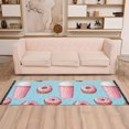thumbnail image 5 of Macarons Coffee Pink Runner Rug Machine Washable Area Rugs Carpet Non Slip Entryway Mat for Bedroom Entryway Front Door, 5 of 7
